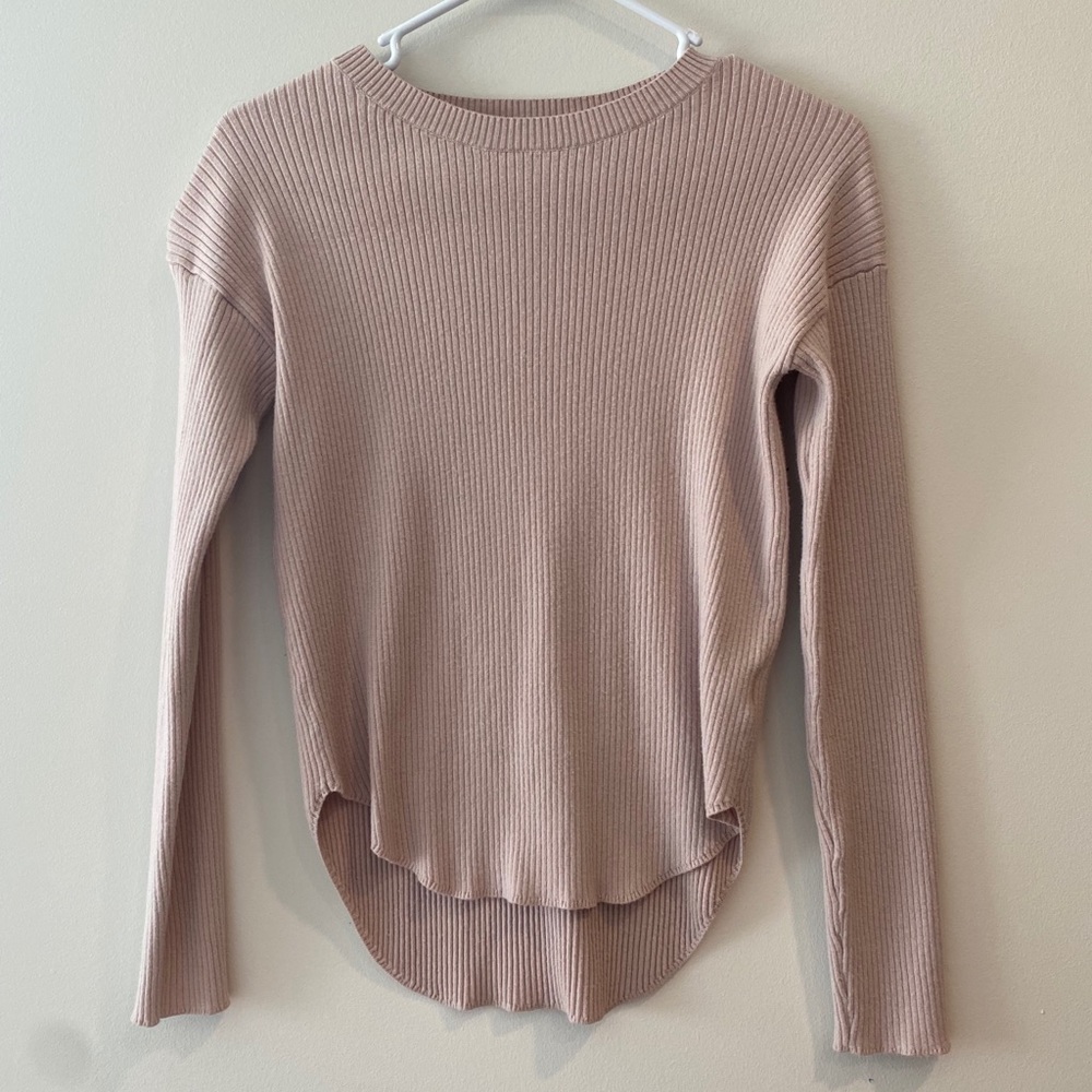 Express Ribbed Scoop Neck Sweater - Picture 2 of 4